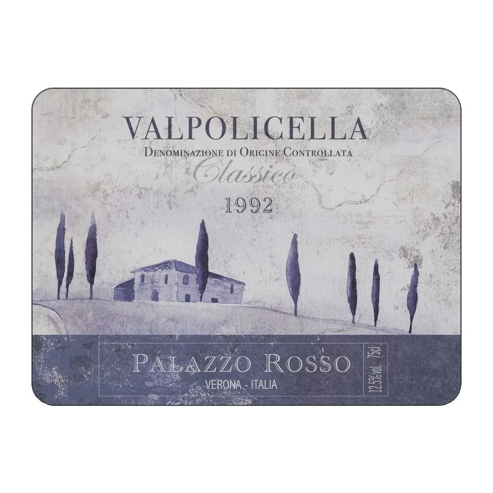 Vino Italiano Valpolicella wine label design of classic corkbacked tablemats Vino Italiano Valpolicella wine label design of classic corkbacked tablemats