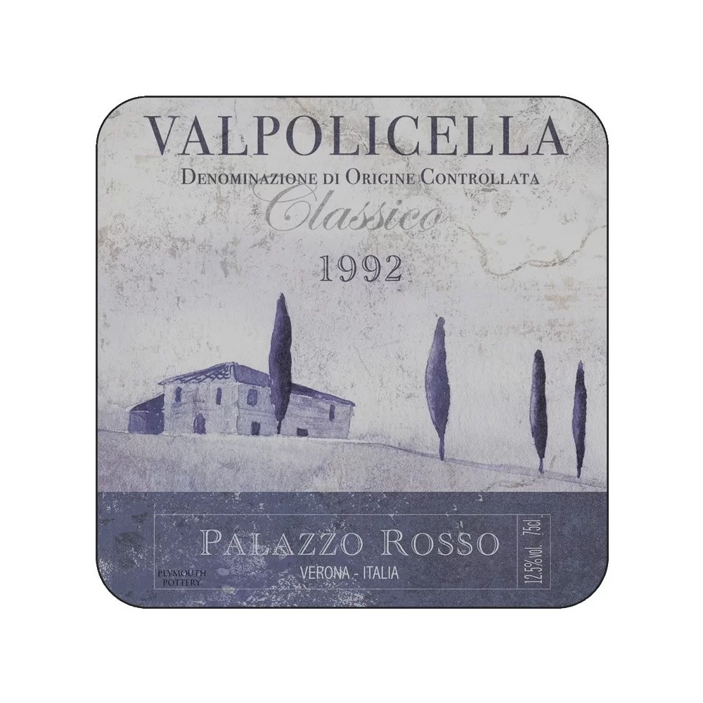 Wine label design of square drinks coasters with corkbacking. Vino Italiano Valpolicella Wine label design of square drinks coasters with corkbacking. Vino Italiano Valpolicella