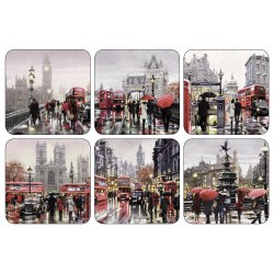 Square coasters Streets of London design