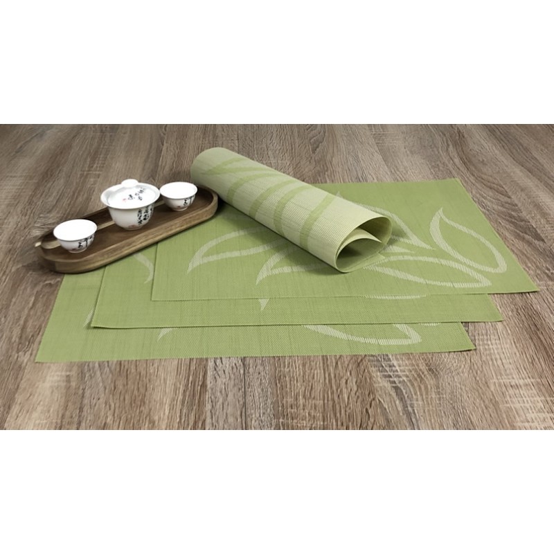 Woven Vinyl Flexible Placemats, Lemon Design