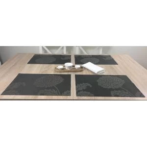 Carbon woven vinyl Fleximats dining table setting