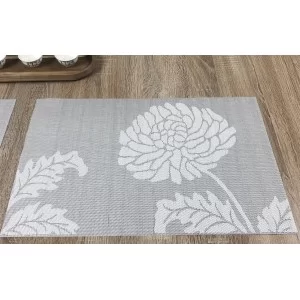 Taupe woven vinyl Fleximats placemats