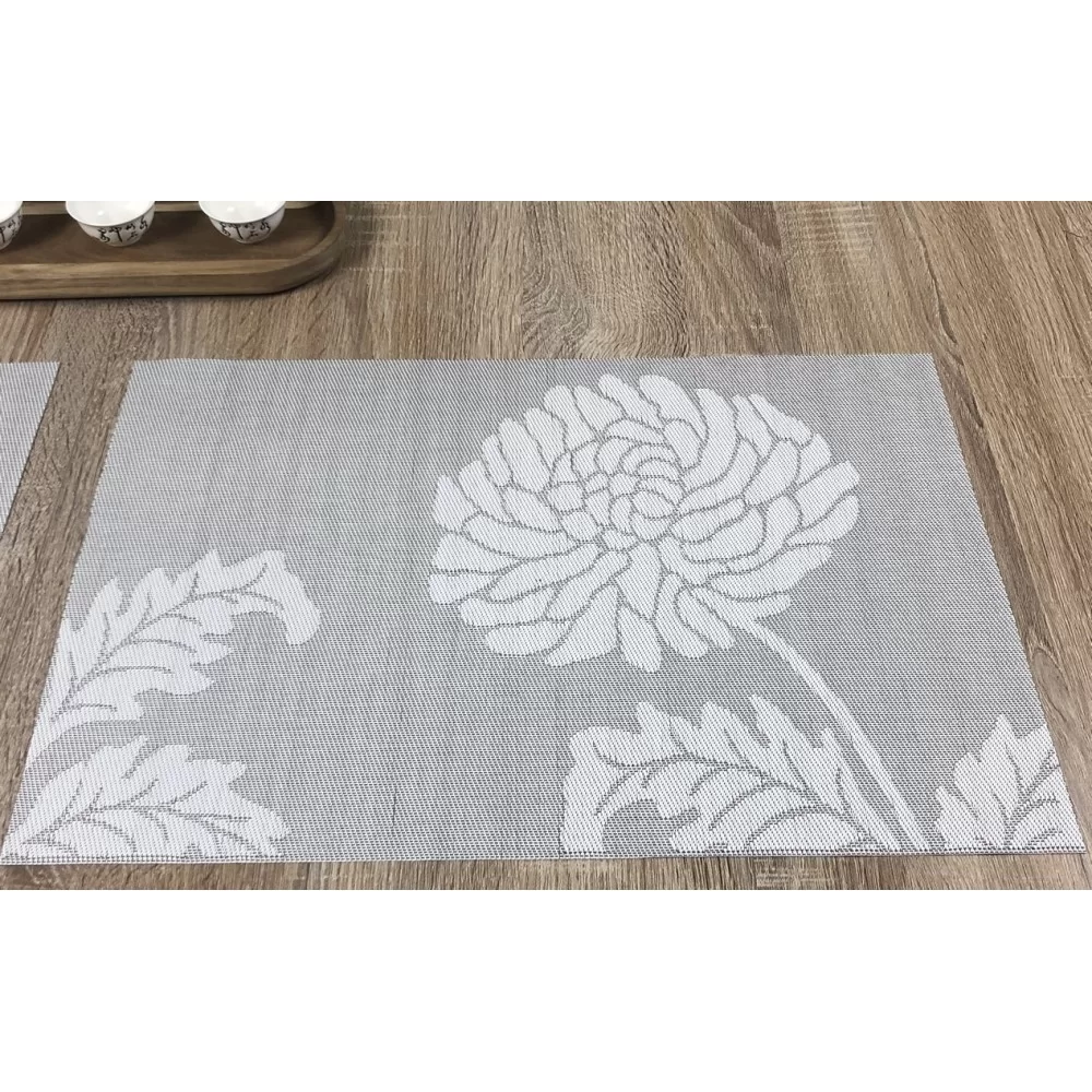Taupe woven vinyl Fleximats placemats Taupe woven vinyl Fleximats placemats