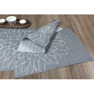 Woven vinyl tablemats Steel Fleximats design