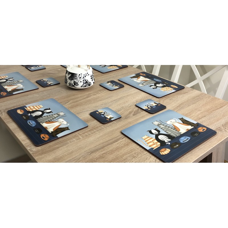 Hungry Cats Placemats, Animal Table Mats