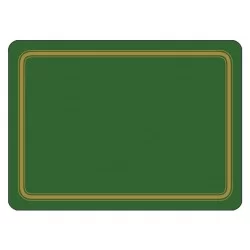 Forest Green colour melamine placemats, rigid corkbacked UK made tablemats