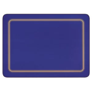 Blue melamine placemats, UK made, corkbacked