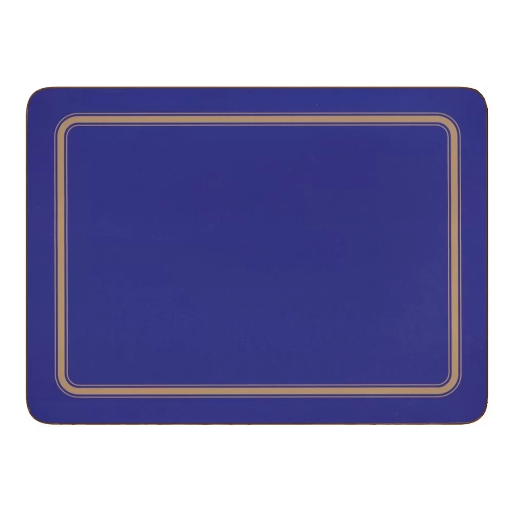 Blue melamine placemats, UK made, corkbacked Blue melamine placemats, UK made, corkbacked