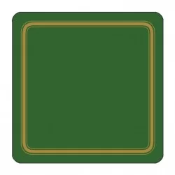 Forest Green colour melamine drinks coasters corkbacked UK made