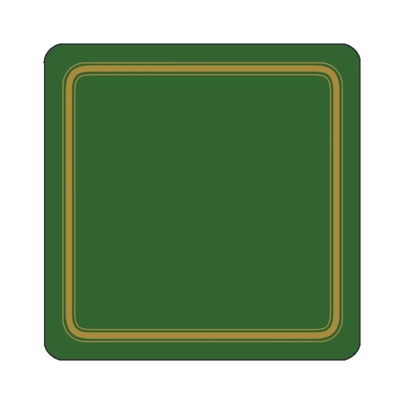Forest Green colour melamine drinks coasters corkbacked UK made Forest Green colour melamine drinks coasters corkbacked UK made