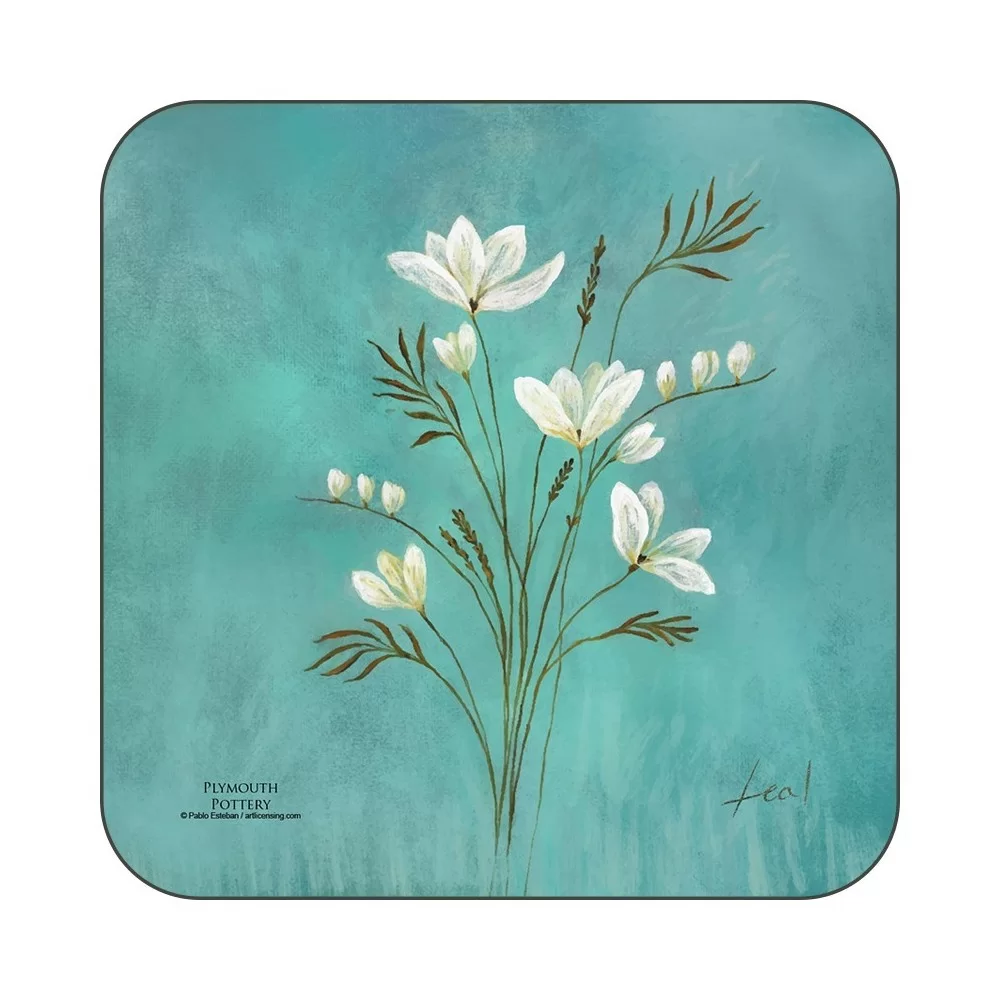Infinity design corkbacked floral coasters Infinity design corkbacked floral coasters