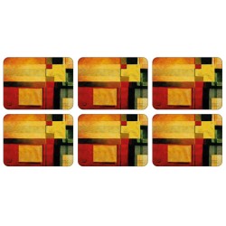 Set of 6 Radiance tablemats colourful design by Pablo Esteban