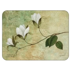 Plymouth Pottery floral corkbacked tablemats Ivory Blossom design