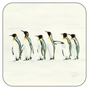 Penguin Parade drinks coasters by Plymouth Pottery