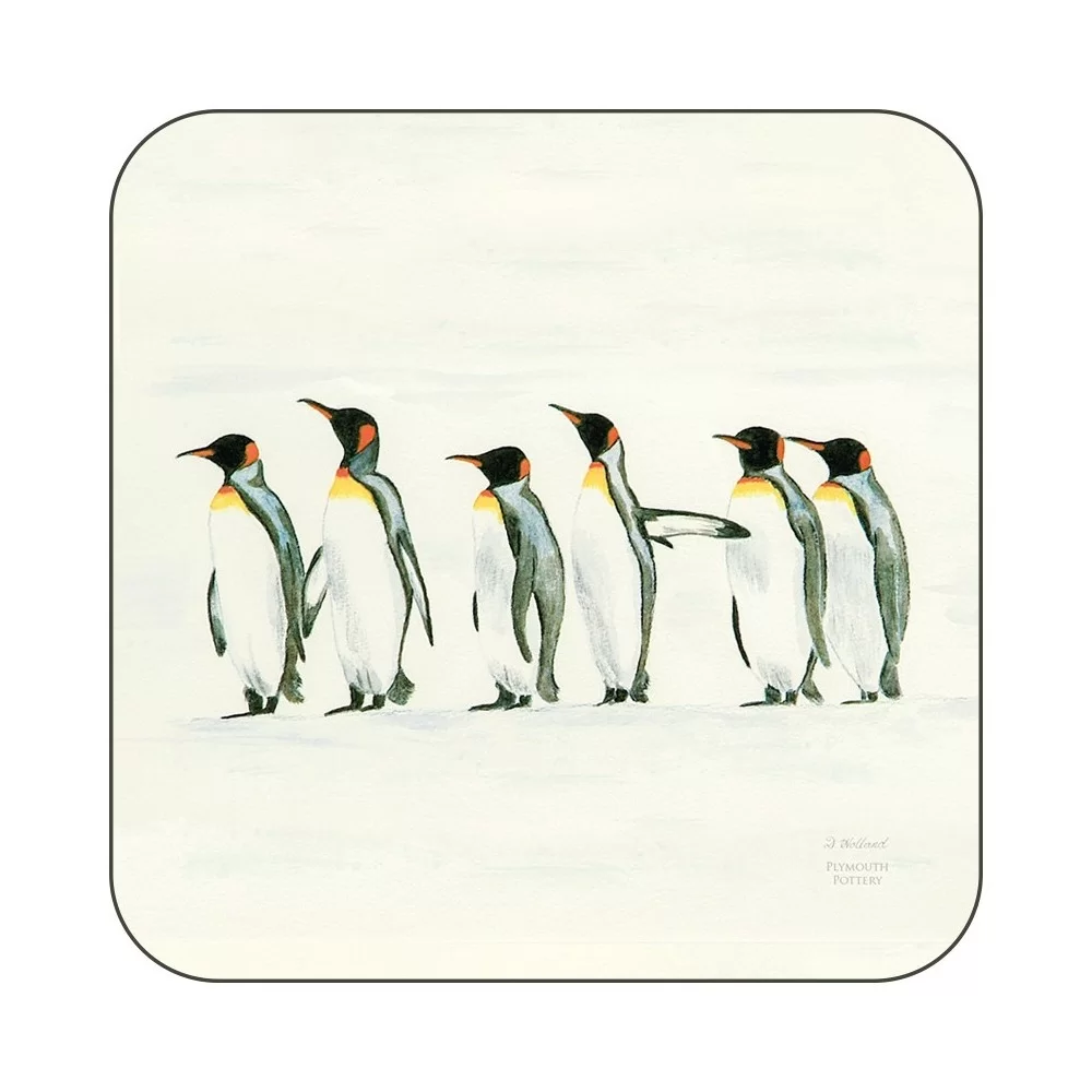 Penguin Parade drinks coasters by Plymouth Pottery Penguin Parade drinks coasters by Plymouth Pottery