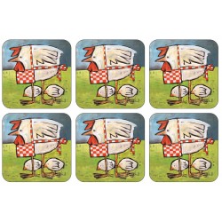 Chicken design Mother Hen drinks coaster set