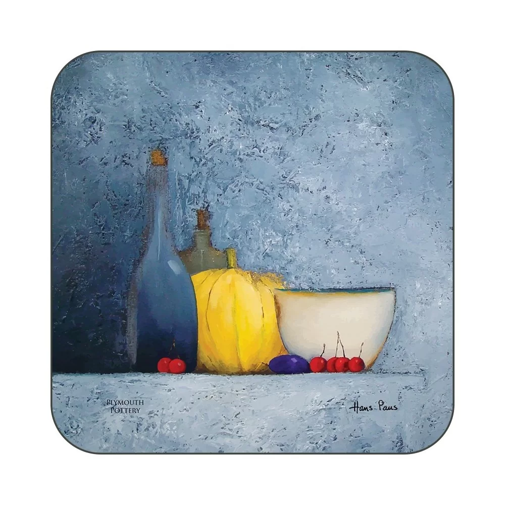 Blue Harmony corkbacked drinks coasters Blue Harmony corkbacked drinks coasters