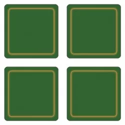 Melamine Coasters Forest Green Colour, Set of 4