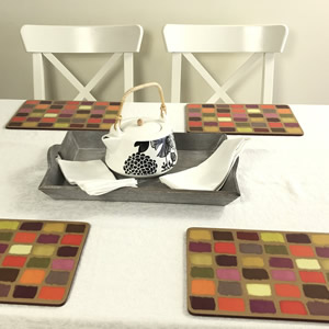 Harlequin funky and colourful corkbacked placemats