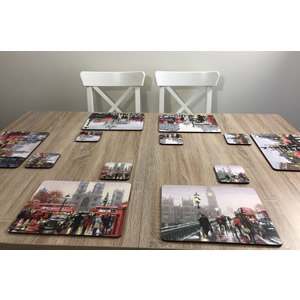 Streets of London set of 6 placemats